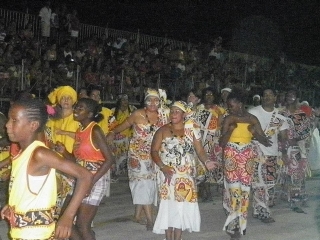 O bloco no desfile do carnaval em 2012